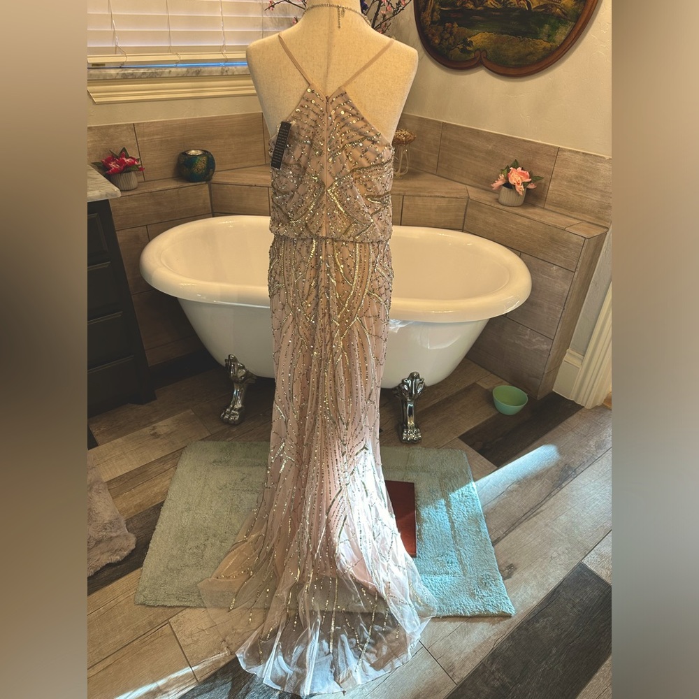 NWT Adrianna Papell Gorgeous Dusty Pink wedding cocktail party classic Dress - Picture 4 of 10